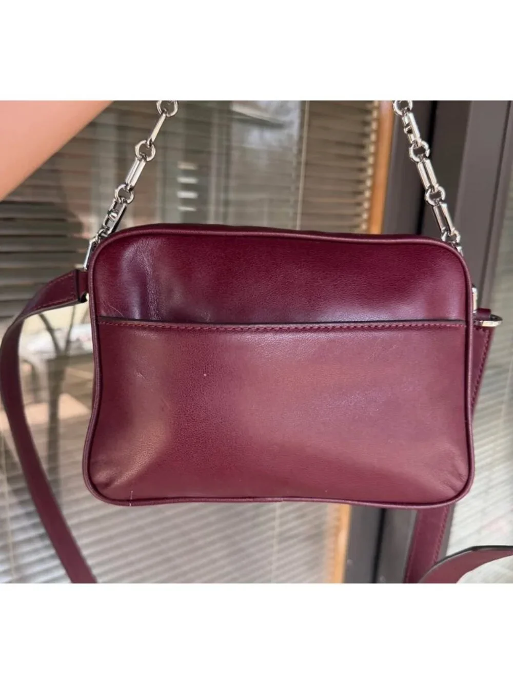 Michael kors medium chain swag camera crossbody in Merlot